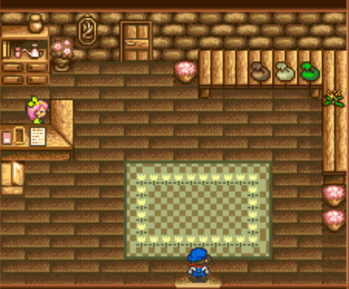 Front room of flower shop