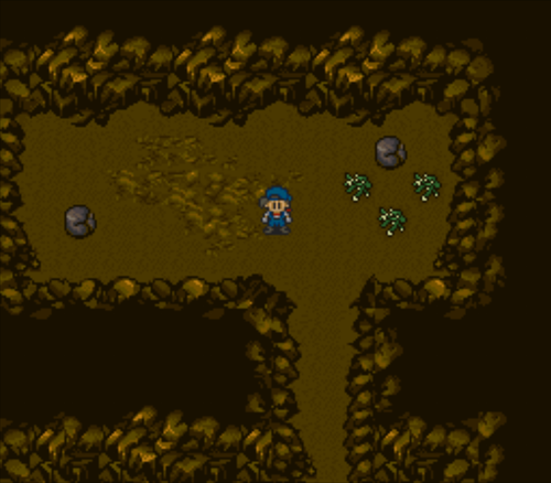End of mountain cave