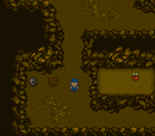 Middle of mountain cave
