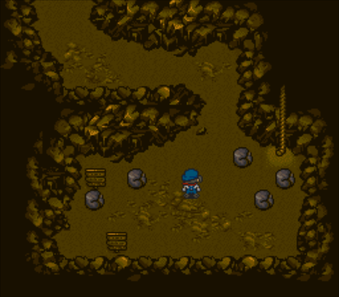 Inside of Harvest Sprites' cave via well