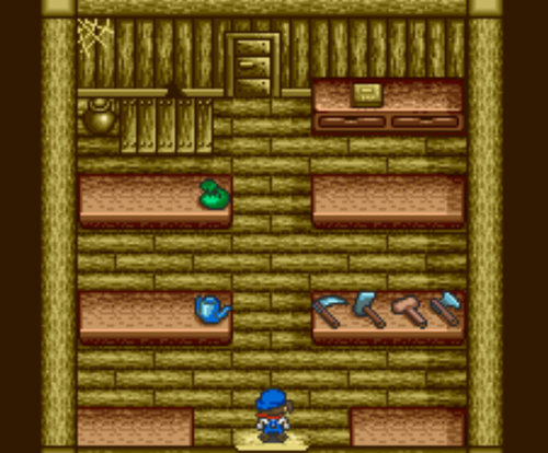 Inside of tool shed